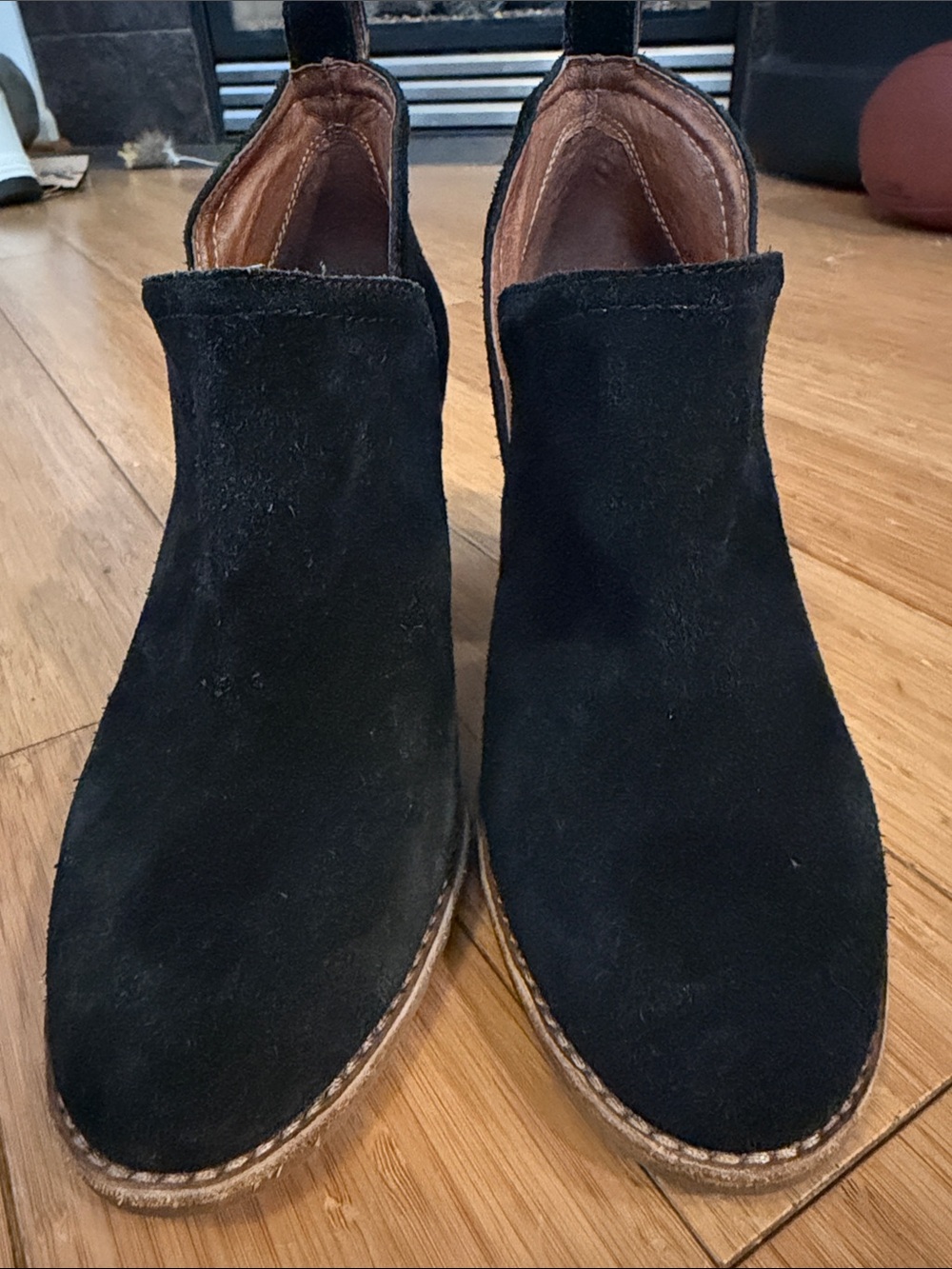 Jeffrey Campbell Black Suede Chelsea Ankle Boots